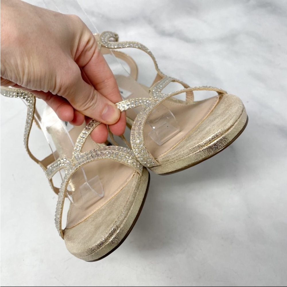 Nina - Varsha Gold Heels Sz 10